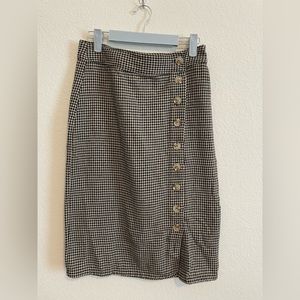 Houndstooth Midi Skirt